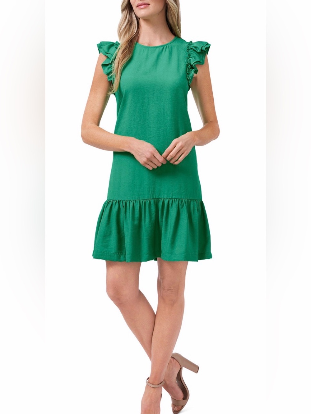 Cece Dress Short, Flutter Sleeve, Ruffled Hem Dress
Sz 4
Very Good Condition
